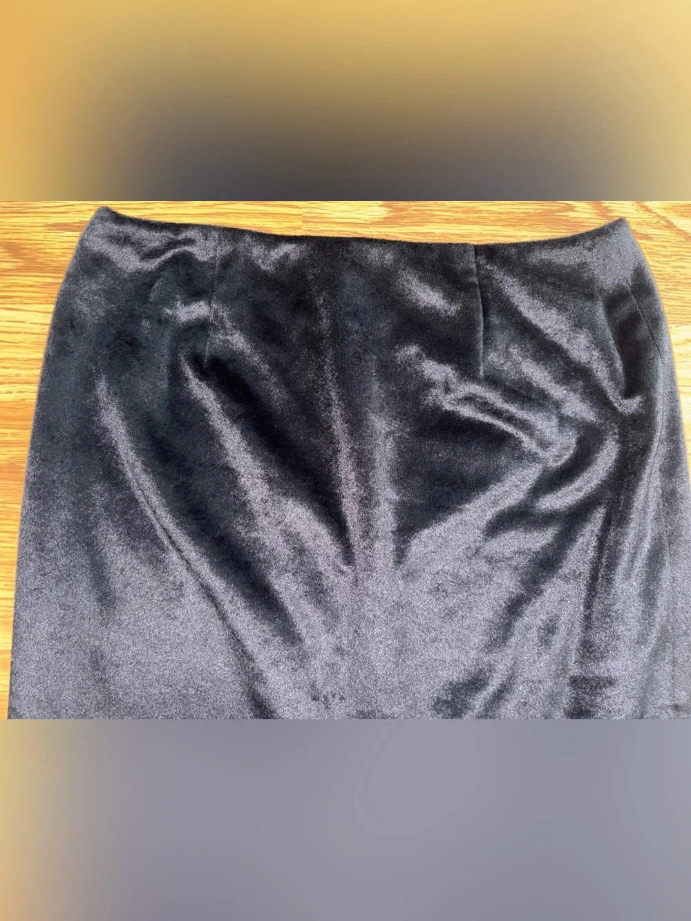 Express World Brand Soft Black Velvet Pencil Skirt Juniors Size 5/6 Vintage Y2K